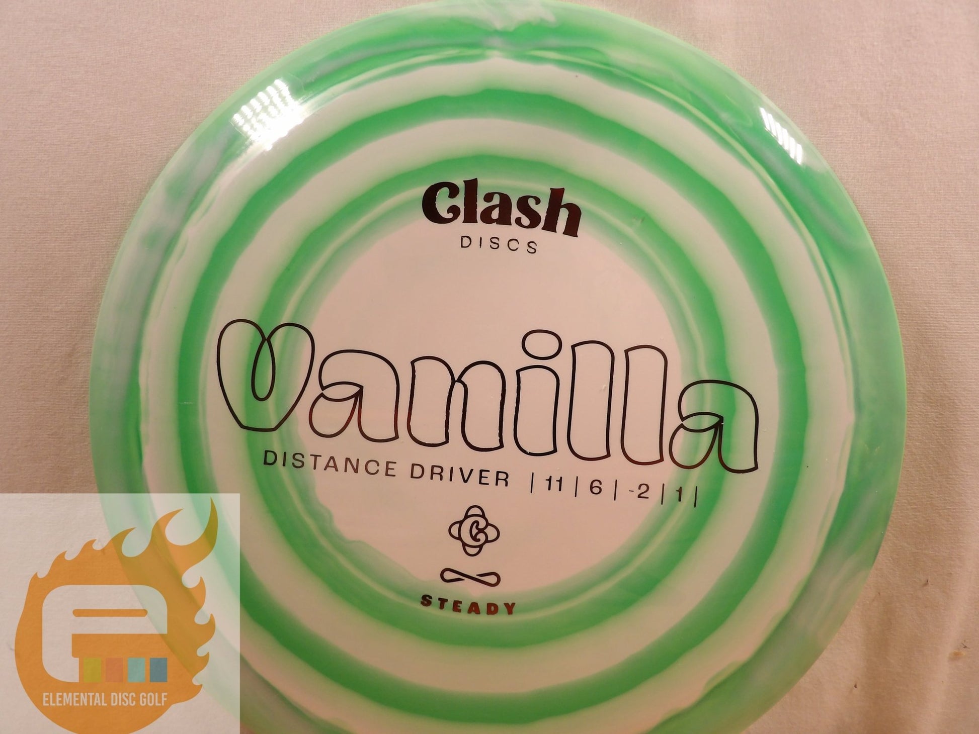 Clash Discs Steady Ring Vanilla (11/6/ - 2/1) - Elemental Disc Golf