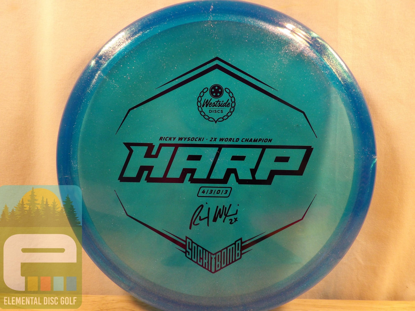 Westside Vip Ice Glimmer Harp - Ricky Wysocki (4/3/0/3) - Elemental Disc Golf