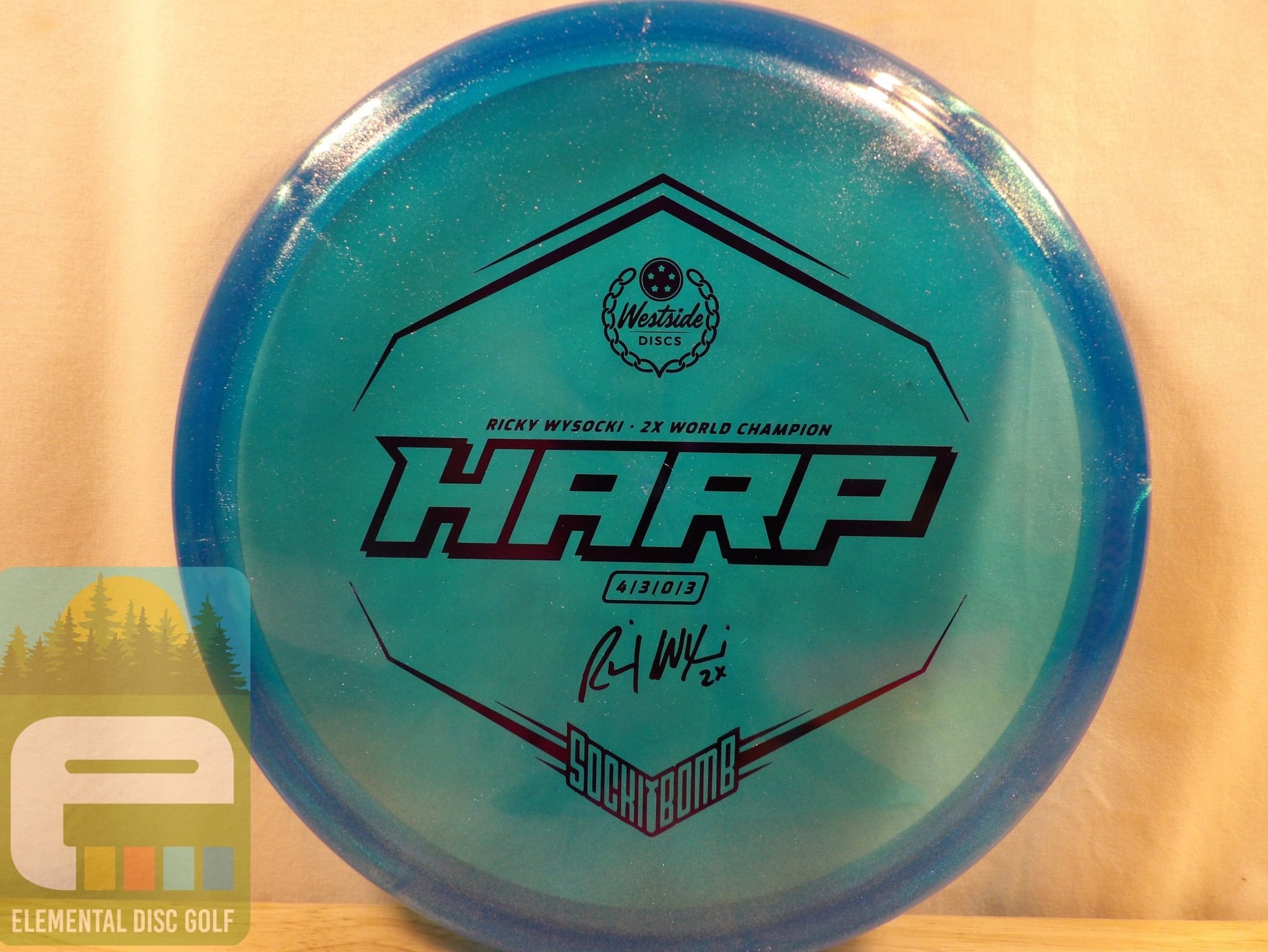 Westside Vip Ice Glimmer Harp - Ricky Wysocki (4/3/0/3) - Elemental Disc Golf