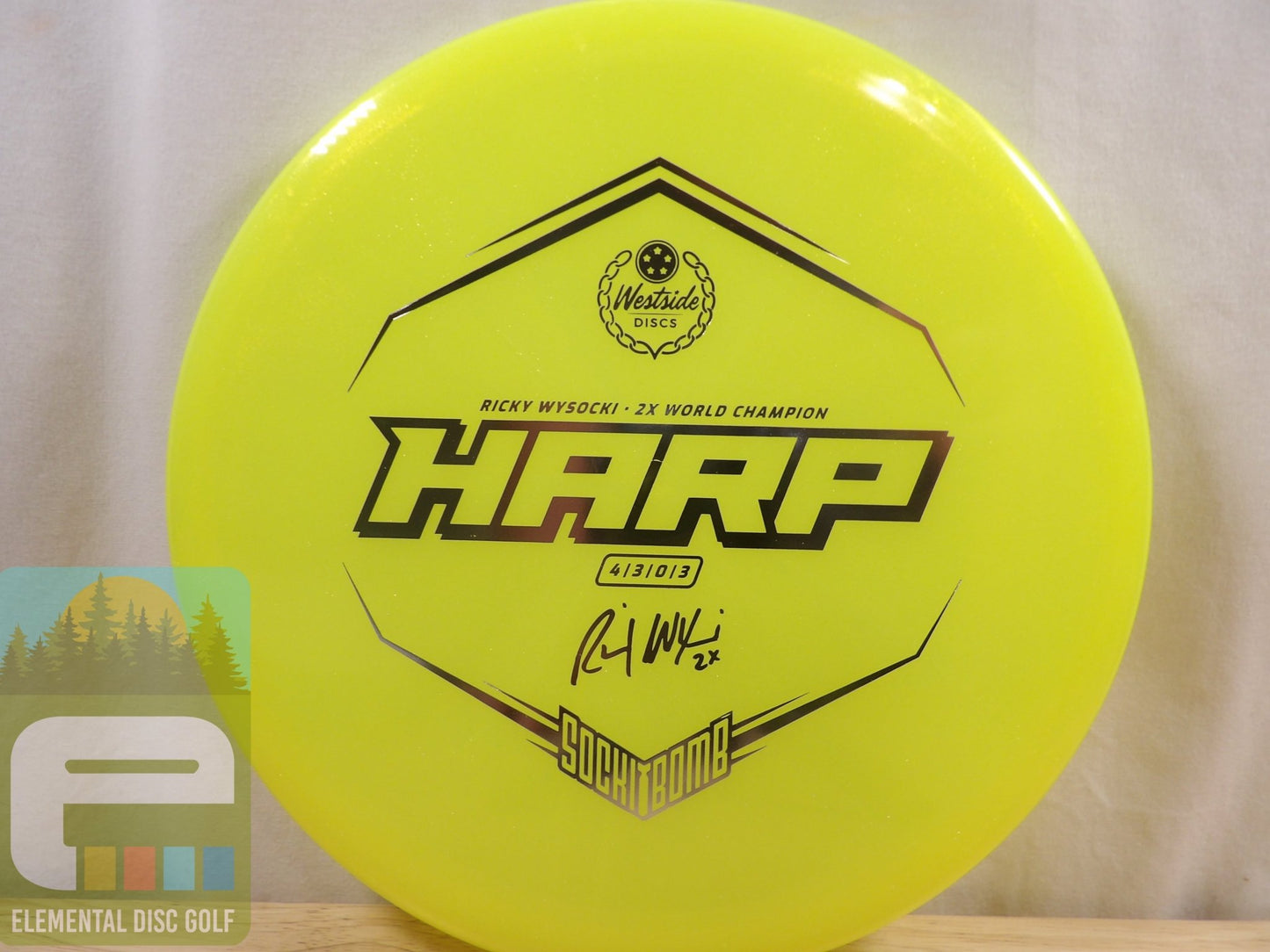 Westside Vip Ice Glimmer Harp - Ricky Wysocki (4/3/0/3) - Elemental Disc Golf