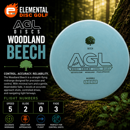AGL Woodland Beech ( 5 / 2 / 0 / 3 ) - Elemental Disc Golf