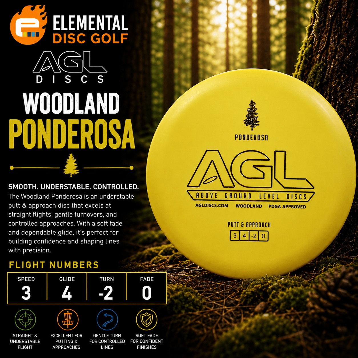 AGL Woodland Ponderosa (3/4/-2/0) - Elemental Disc Golf