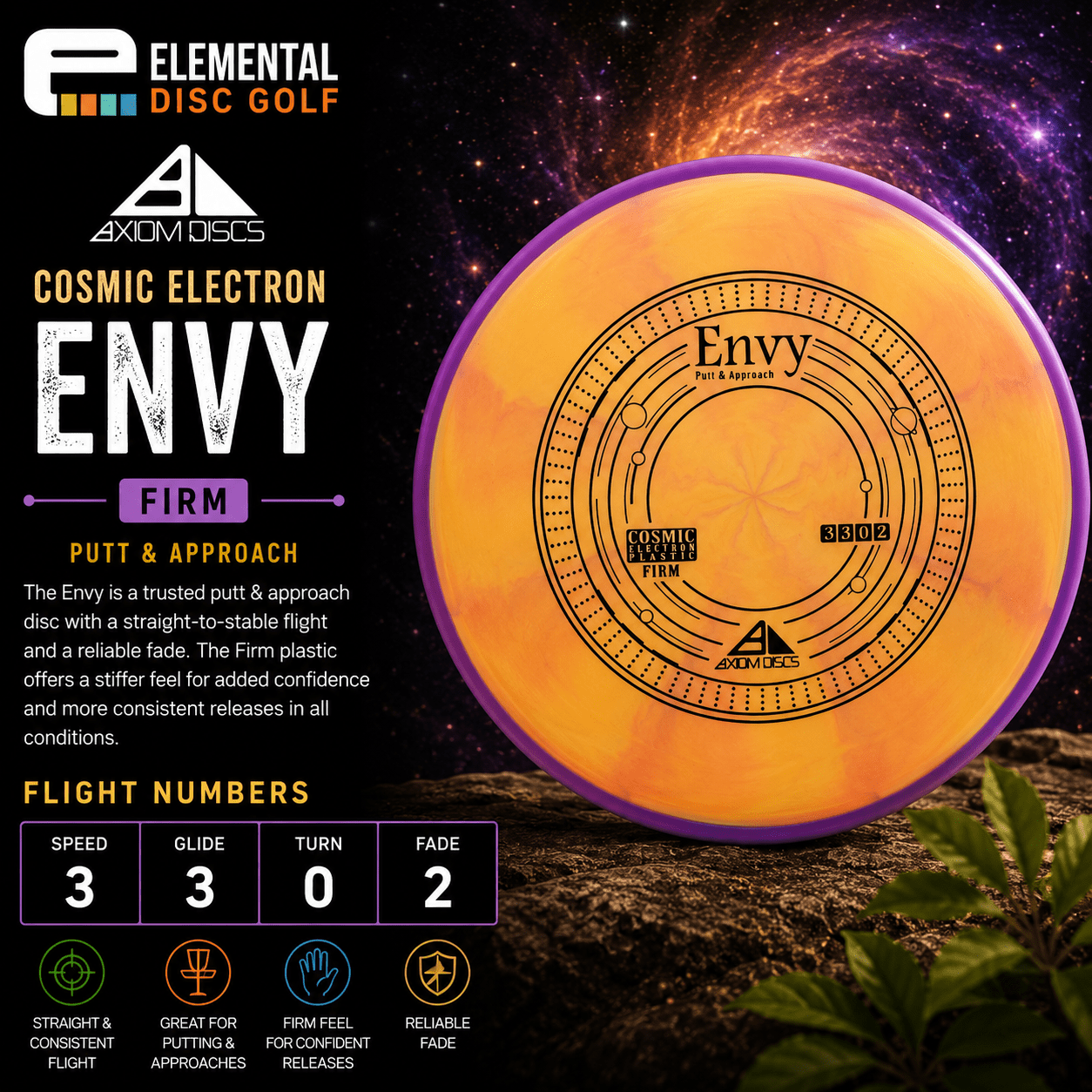 Axiom Cosmic Electron Firm Envy (3/3/0/2) - Elemental Disc Golf