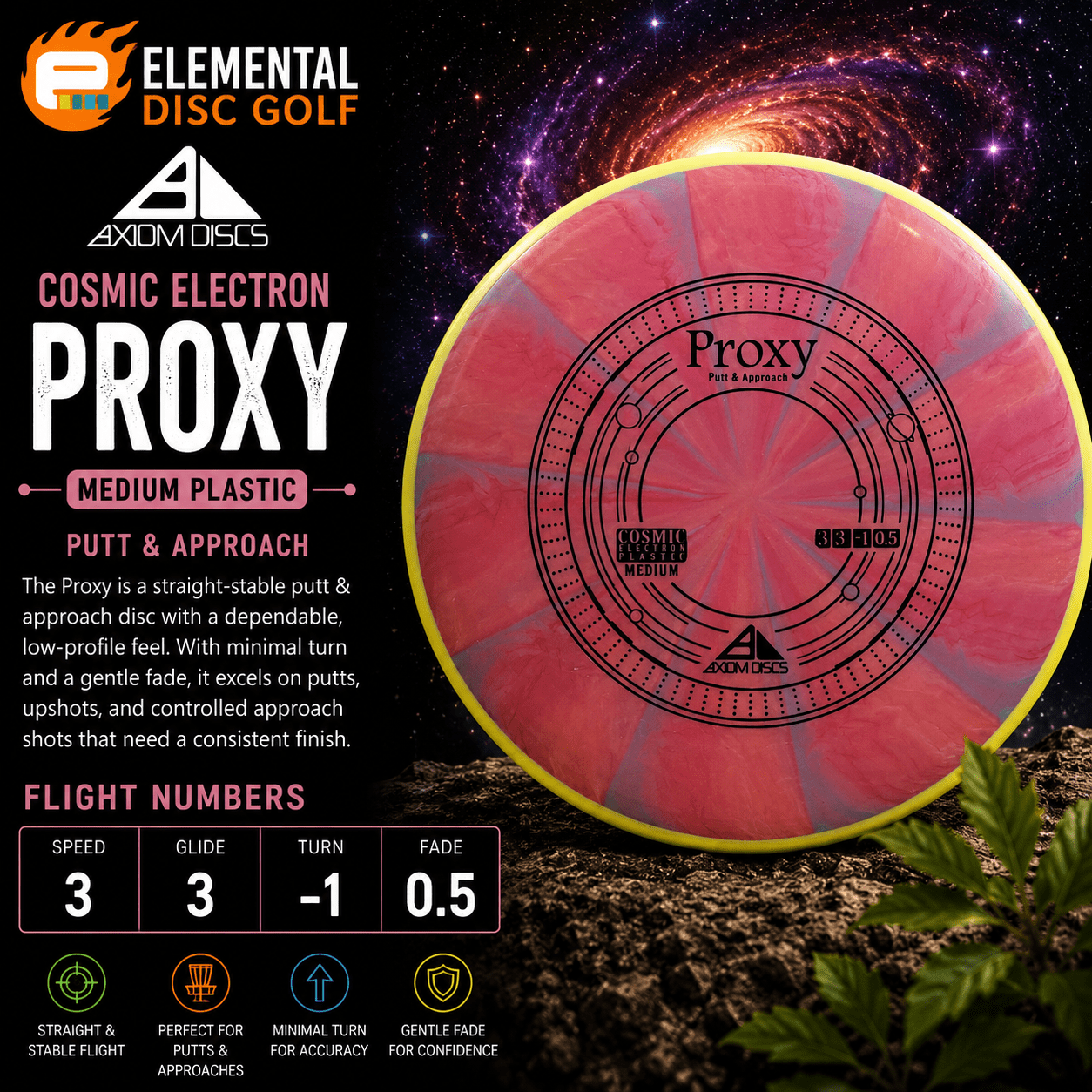 Axiom Cosmic Electron Proxy (3/3/-1/0.5) - Elemental Disc Golf