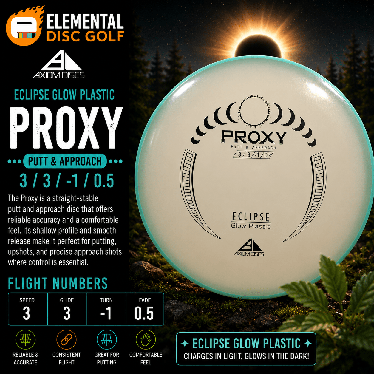 Axiom Eclipse Proxy (3/3/-1/0.5) - Elemental Disc Golf