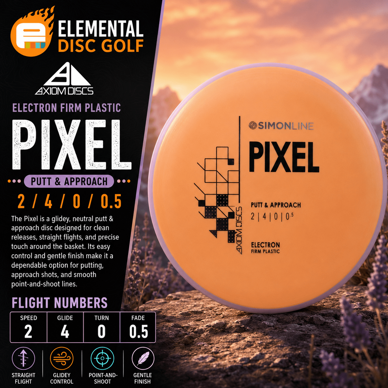 Axiom Electron Firm Pixel (2/4/0/0.5) - Elemental Disc Golf