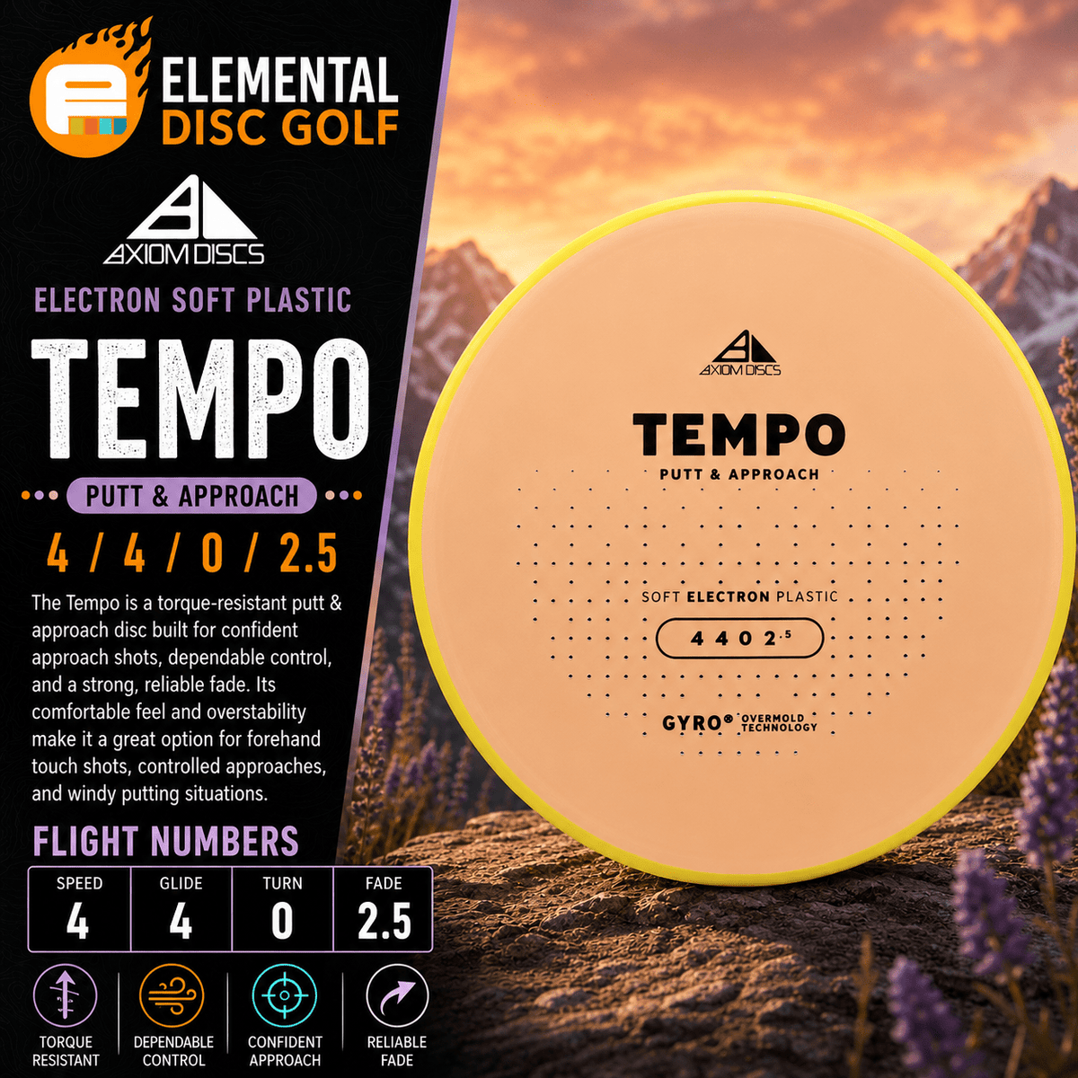 Axiom Electron Soft Tempo (4/4/0/2.5) - Elemental Disc Golf