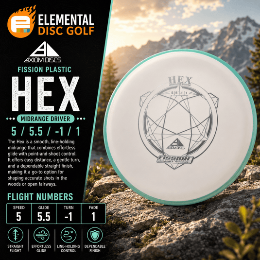 Axiom Fission Hex ( 5/5.5/-1/1 ) - Elemental Disc Golf