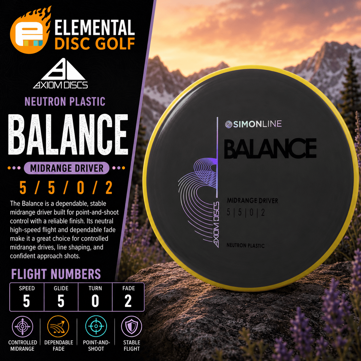 Axiom Neutron Balance (5/5/0/2) - Elemental Disc Golf