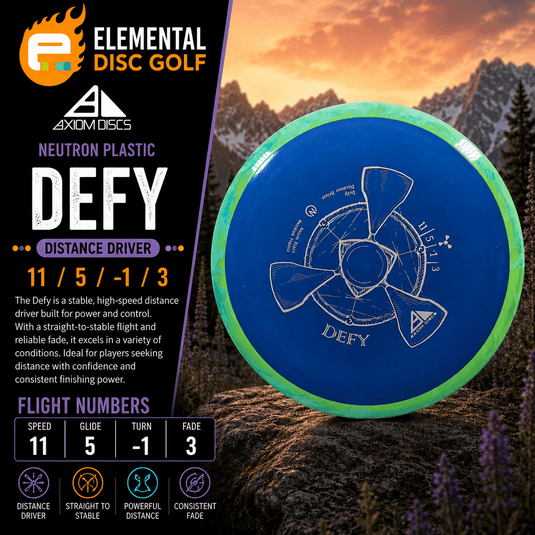 Axiom Neutron Defy (11/5/-1/3) - Elemental Disc Golf