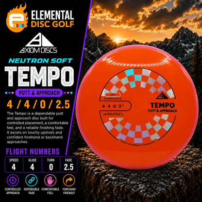 Axiom Neutron Soft Tempo (4/4/0/2.5) - Elemental Disc Golf