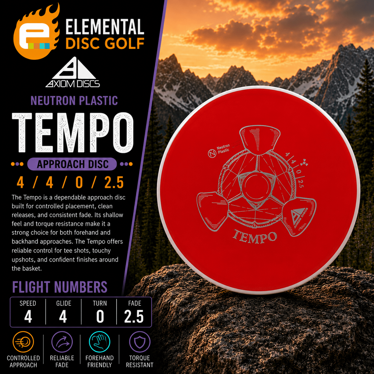 Axiom Neutron Tempo (4/4/0/2.5) - Elemental Disc Golf