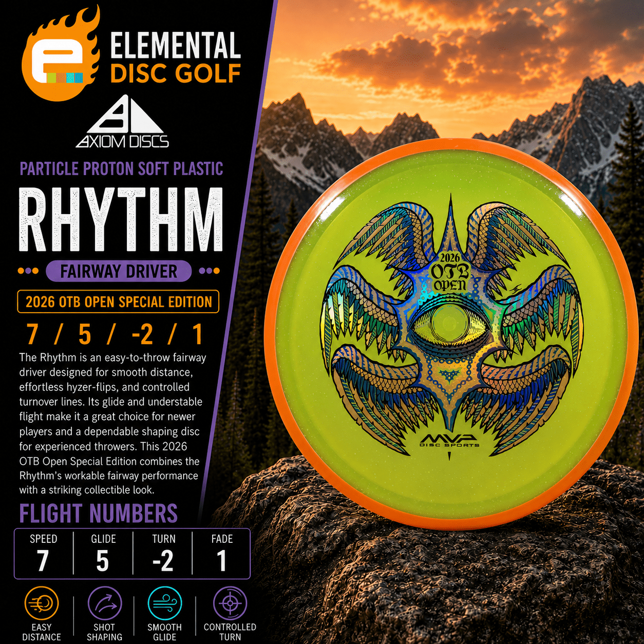 Axiom Particle Proton Soft Rhythm - 7/5/-2/1 (2026 OTB Open) - Elemental Disc Golf