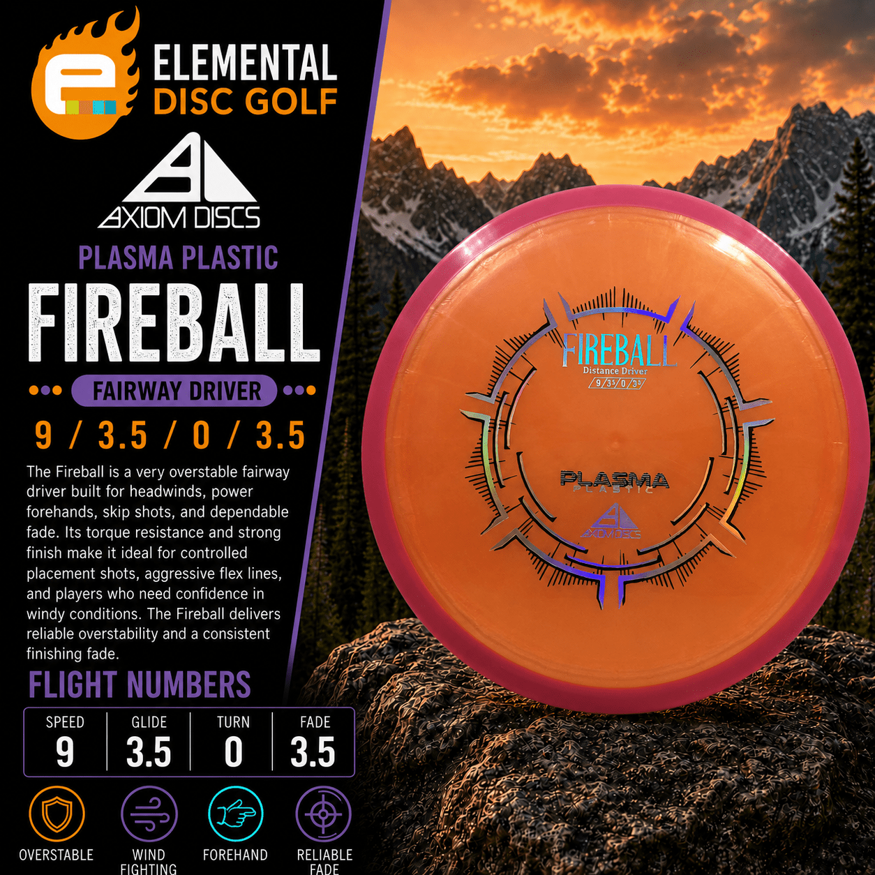 Axiom Plasma Fireball (9/3.5/0/3.5) - Elemental Disc Golf