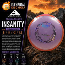 Axiom Plasma Insanity (9/5/-2/1.5) - Elemental Disc Golf