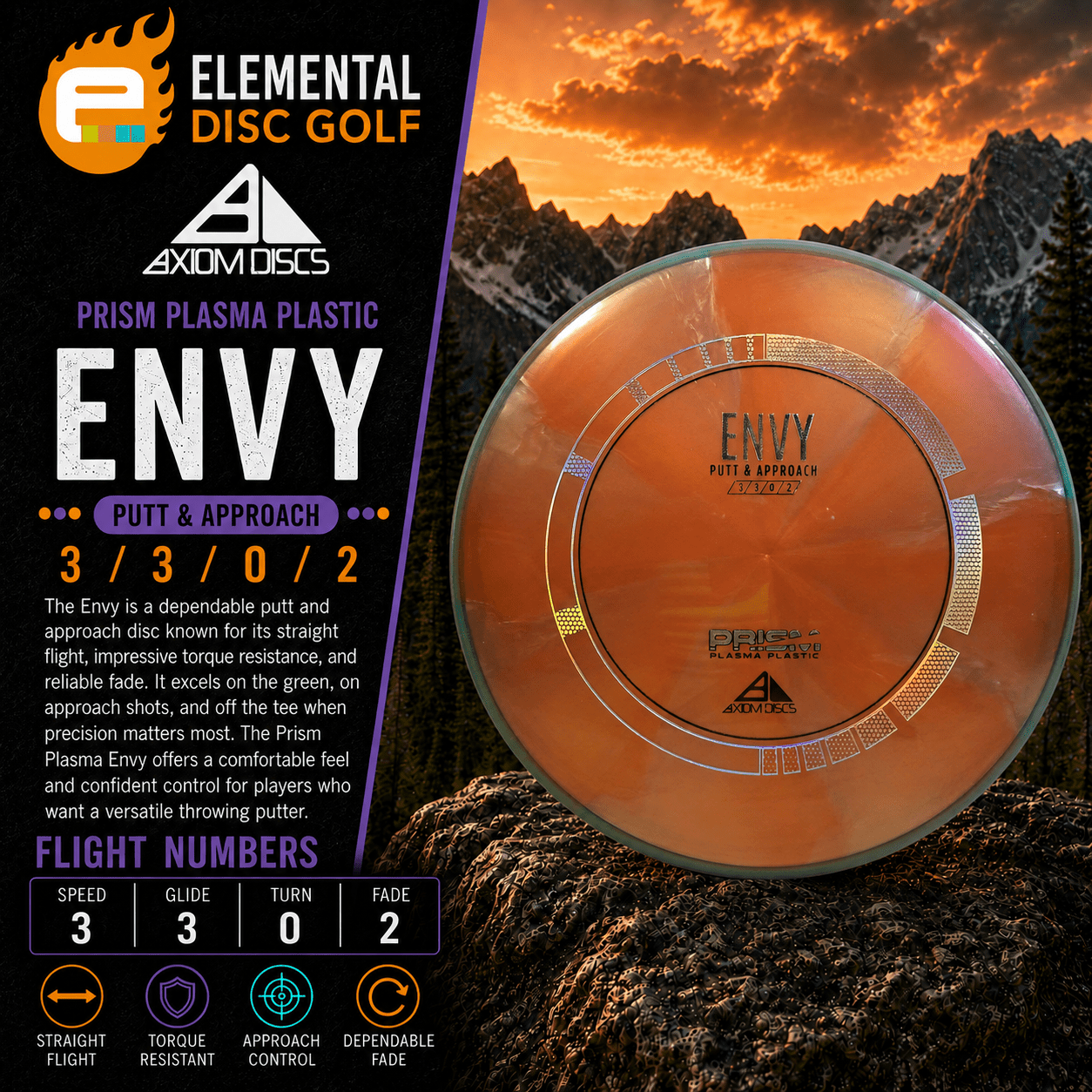Axiom Prism Plasma Envy (3/3/0/2) - Elemental Disc Golf