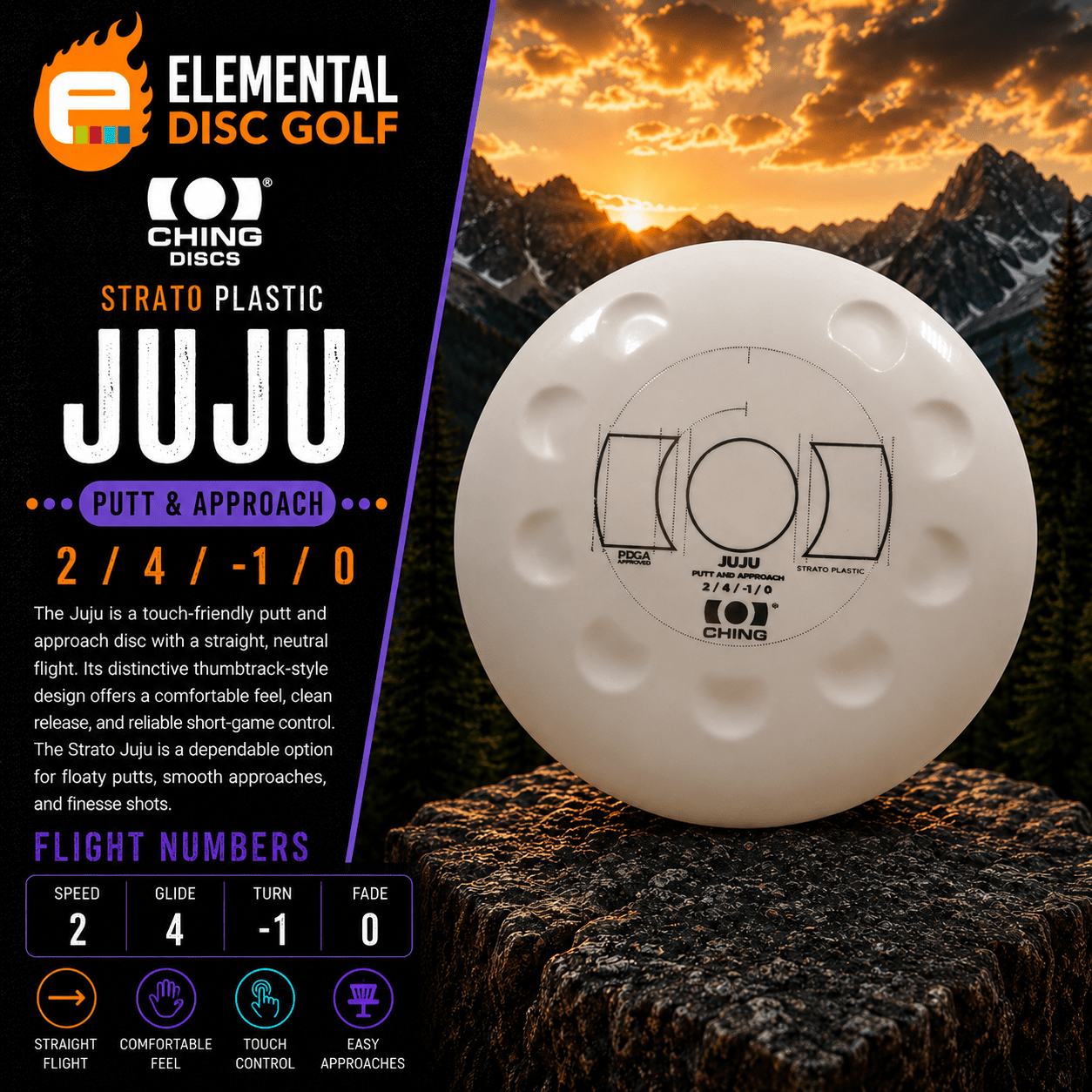 Ching Discs Strato Juju (2/4/-1/0) - Elemental Disc Golf