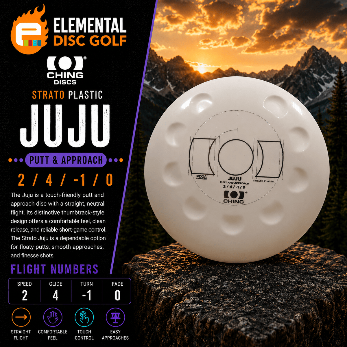 Ching Discs Strato Juju (2/4/-1/0) - Elemental Disc Golf