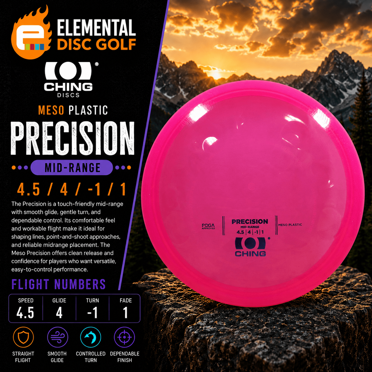 Ching Meso Precision (4.5/4/-1/1) - Elemental Disc Golf