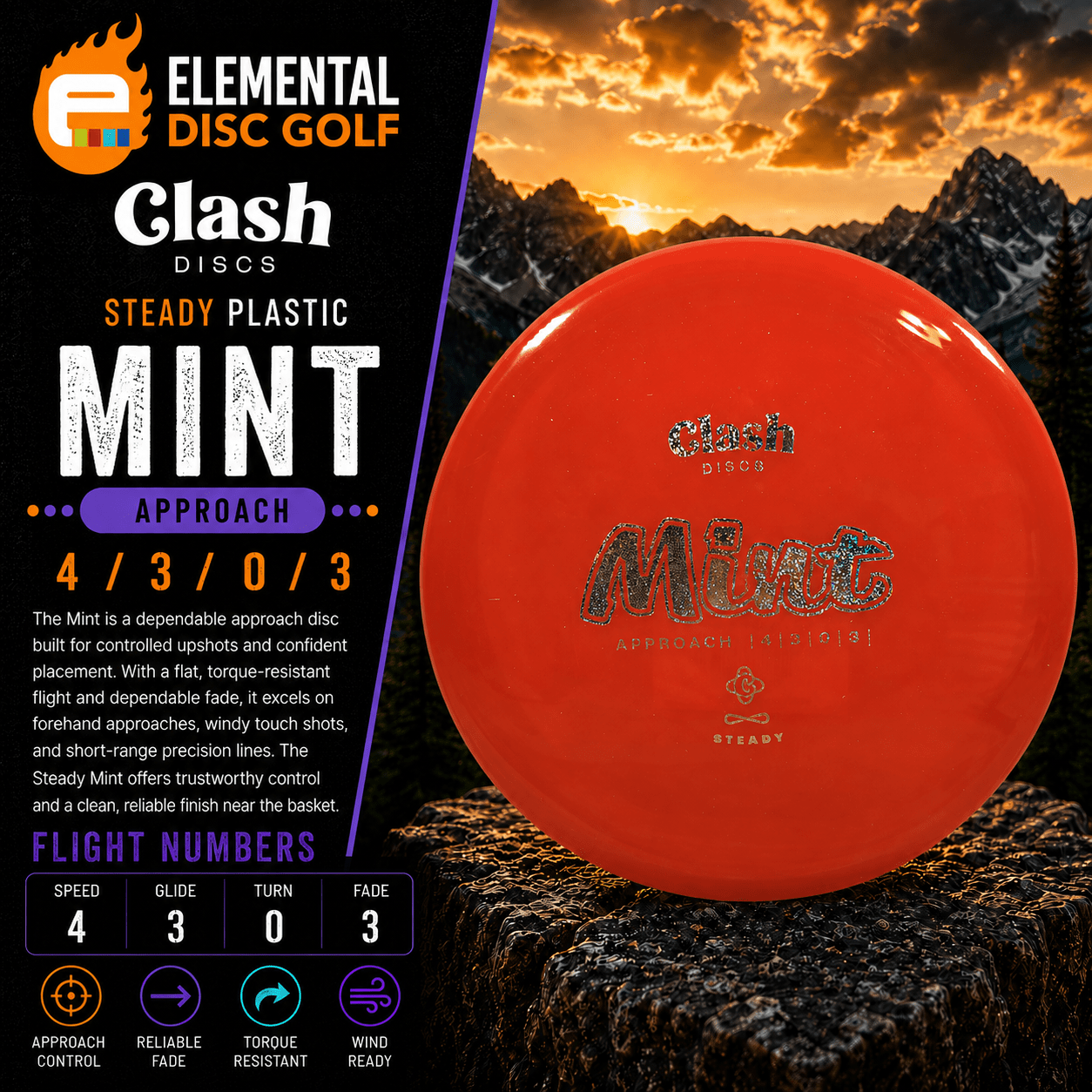 Clash Discs Steady Mint (4/3/0/3) - Elemental Disc Golf