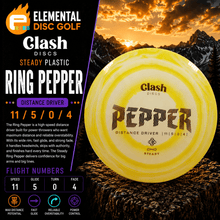 Clash Discs Steady Ring Pepper (11/5/0/4) - Elemental Disc Golf