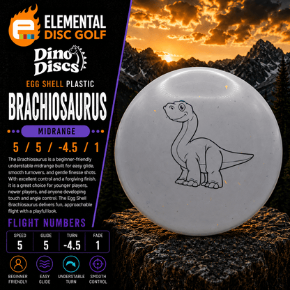 Dino Discs Egg Shell Brachiosaurus (5/5/-4.5/1) - Elemental Disc Golf