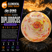 Dino Discs Egg Shell Diplodocus (8/5/-2/1) - Elemental Disc Golf
