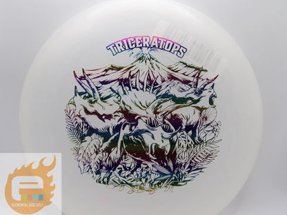 Dino Discs Egg Shell Glow Triceratops (3/3/-3/1) - Elemental Disc Golf