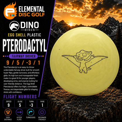 Dino Discs Egg Shell Pterodactyl (9/5/-3/1) - Elemental Disc Golf