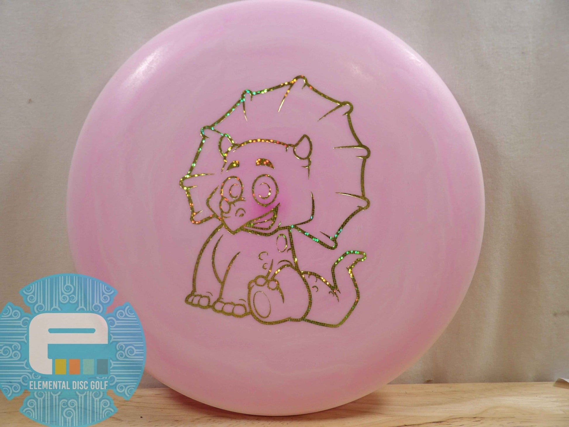 Dino Discs Egg Shell Triceratops (3/3/-3/1) - Elemental Disc Golf
