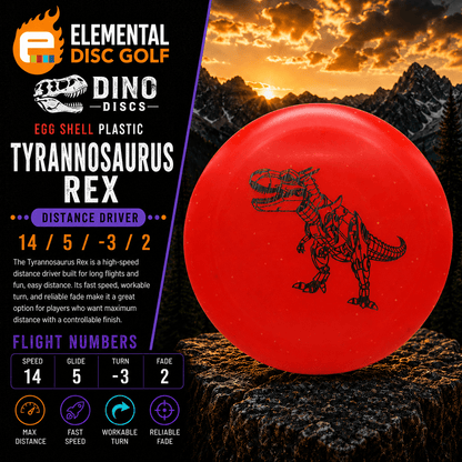 Dino Discs Egg Shell Tyrannosaurus Rex (14/5/-3/2) - Elemental Disc Golf