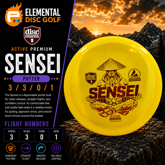 Discmania Active Premium Sensei (3/3/0/1) - Elemental Disc Golf