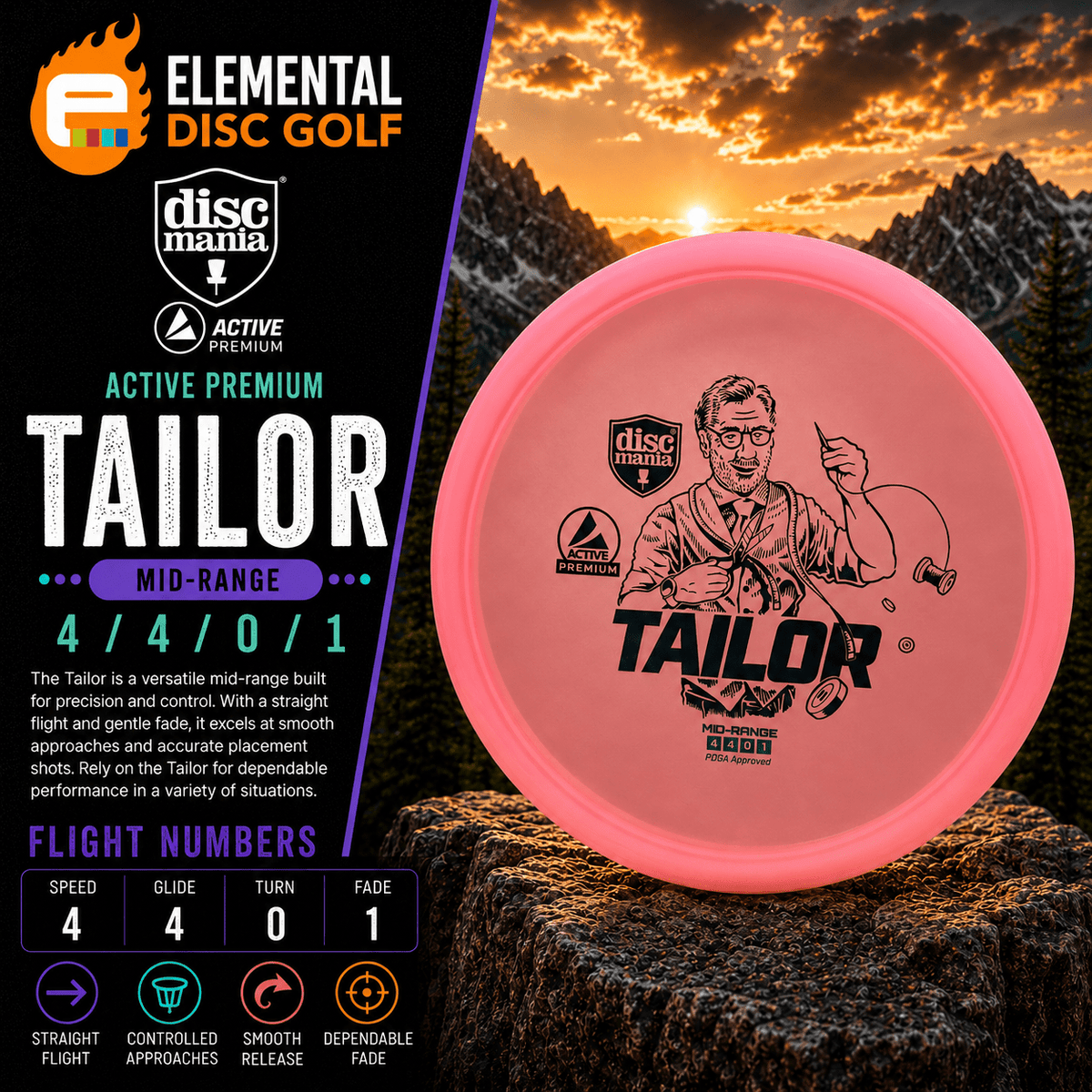 Discmania Active Premium Tailor (4/4/0/1) - Elemental Disc Golf
