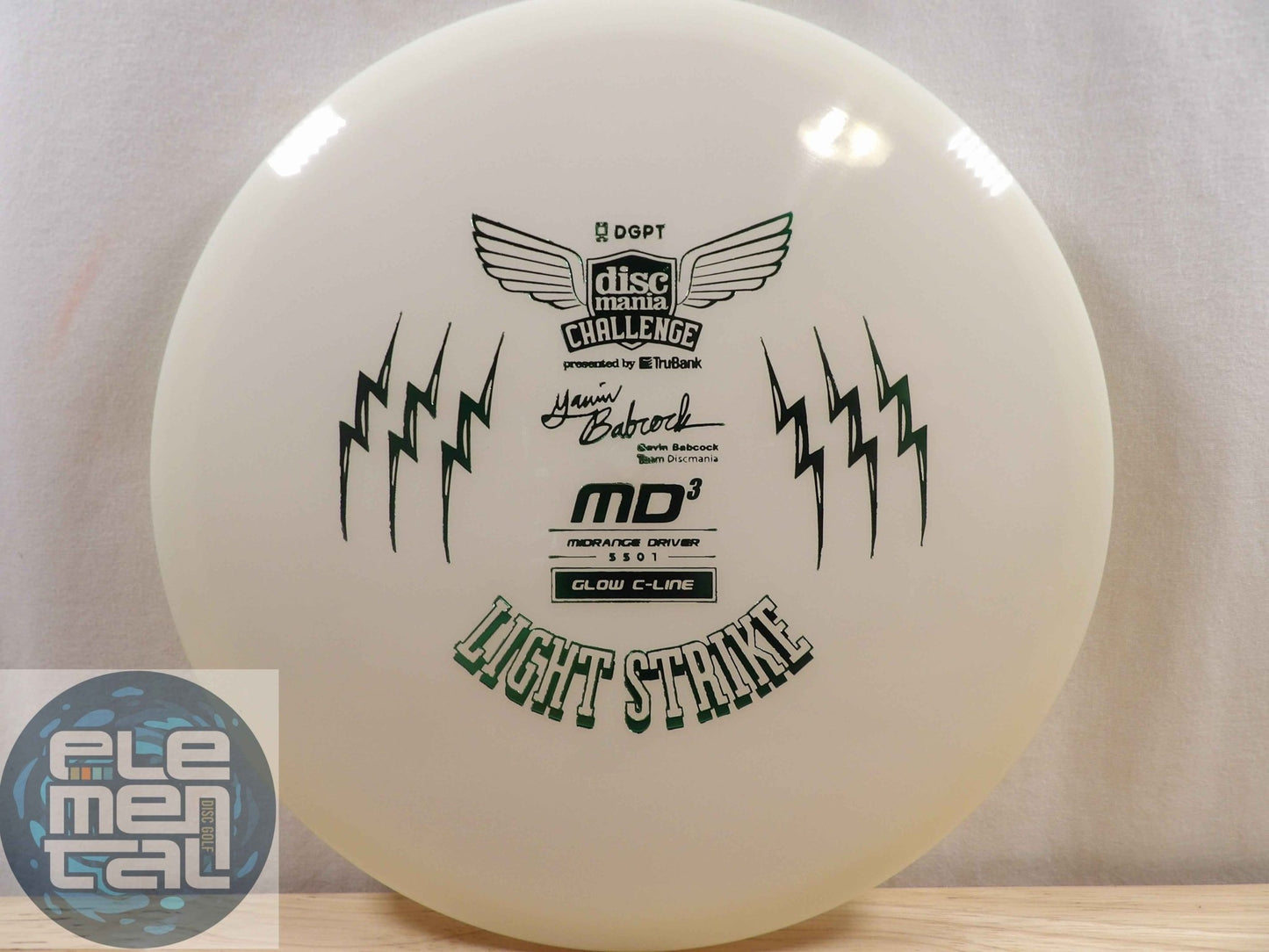 Discmania C-Line Glow MD3 (5/5/0/1) Gavin Babcock - Elemental Disc Golf