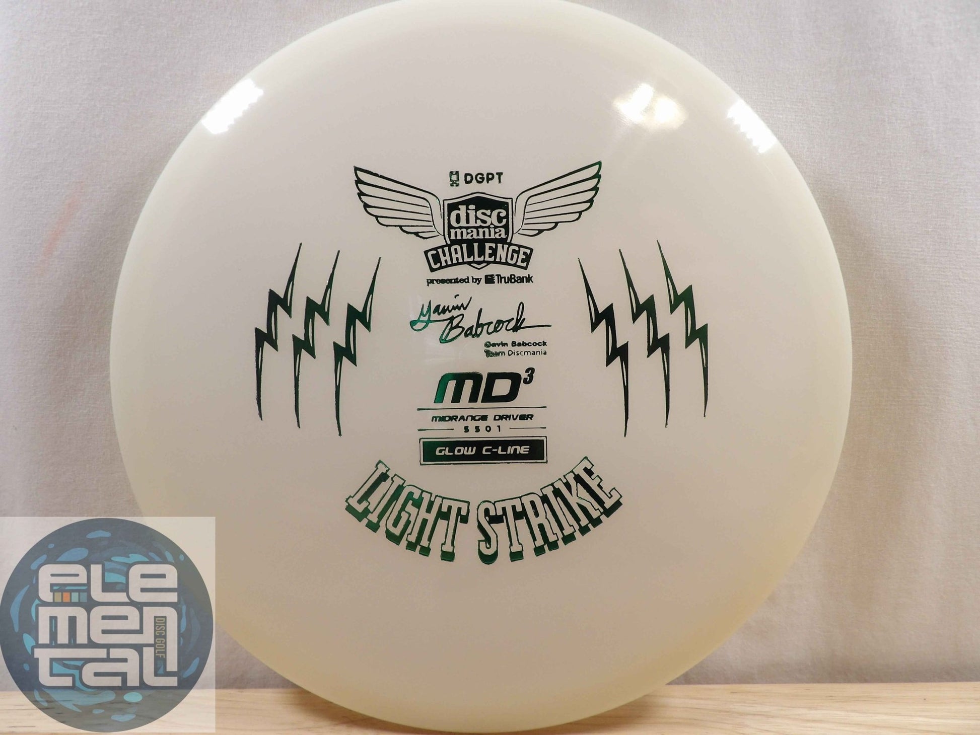Discmania C-Line Glow MD3 (5/5/0/1) Gavin Babcock - Elemental Disc Golf