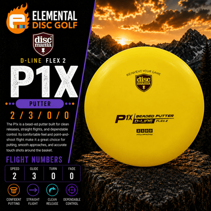 Discmania D-Line P1x - Flex 2 (2/3/0/0) - Elemental Disc Golf