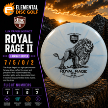 Discmania Lux Vapor Instinct (7/5/0/2) Royal Rage II - Elemental Disc Golf