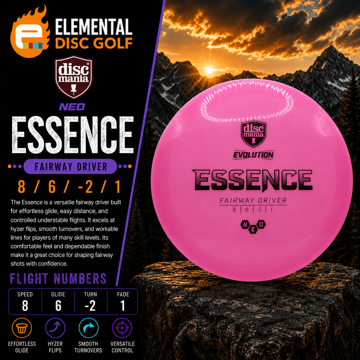 Discmania Neo Essence (8/6/-2/1) - Elemental Disc Golf