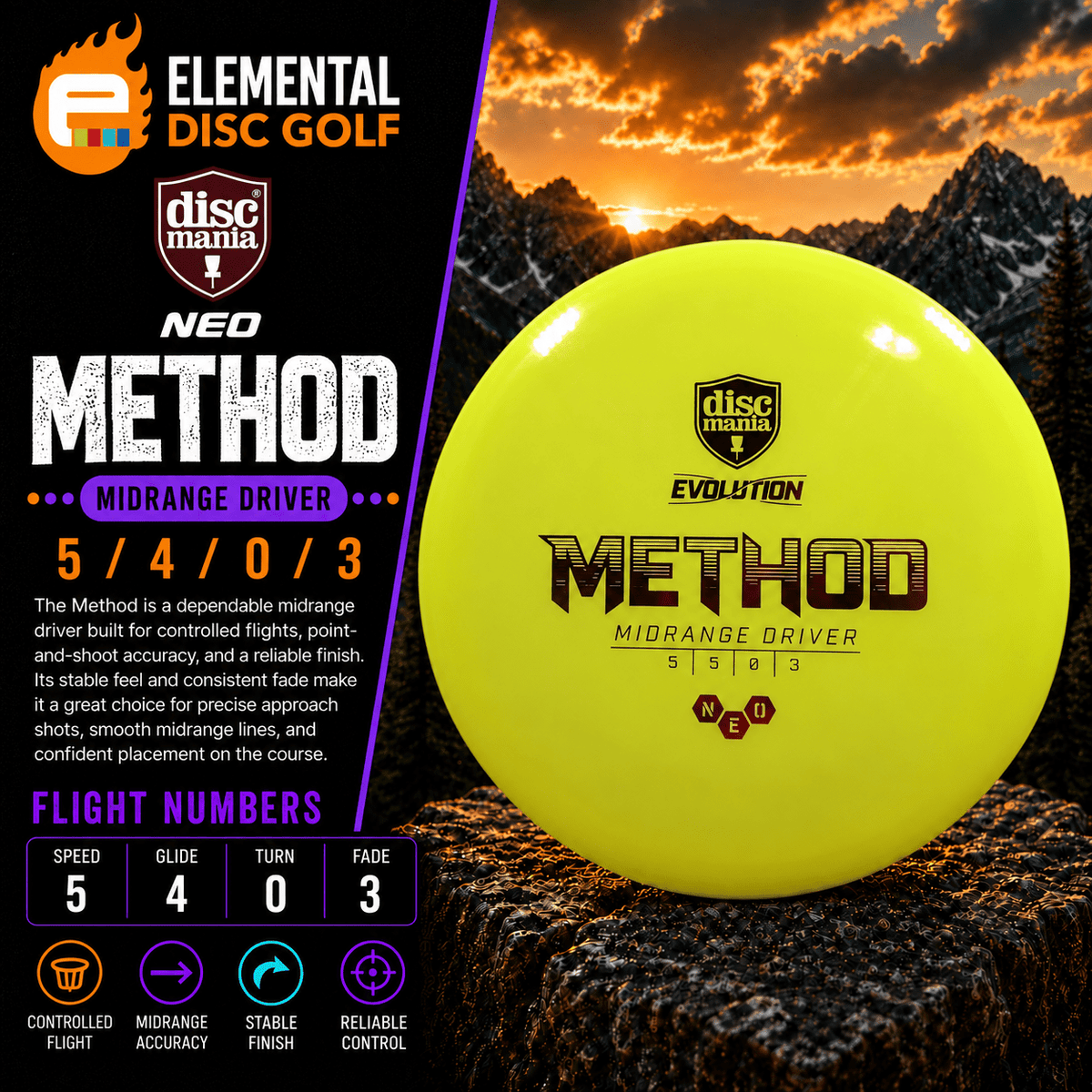 Discmania Neo Method (5/4/0/3) - Elemental Disc Golf