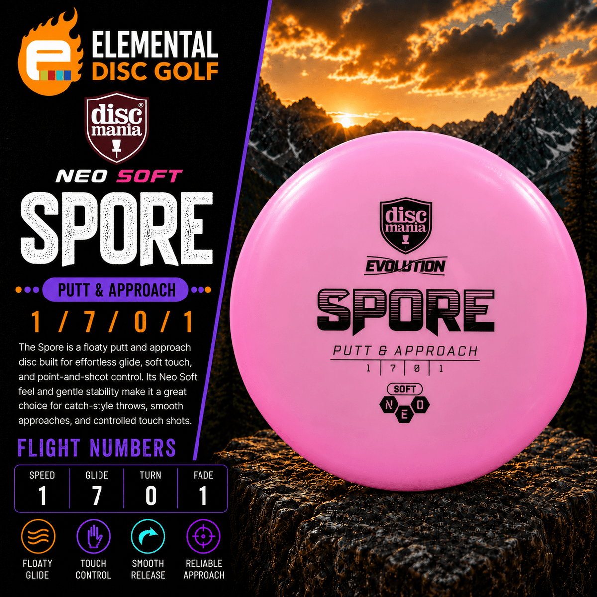 Discmania Neo Soft Spore (1/7/0/1) - Elemental Disc Golf