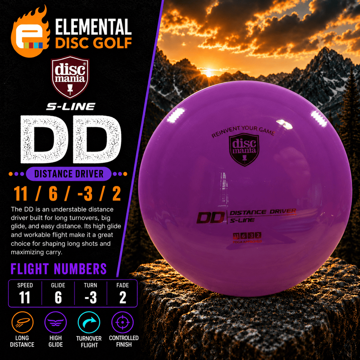 Discmania S-LINE DD (11/6/-3/2) - Elemental Disc Golf