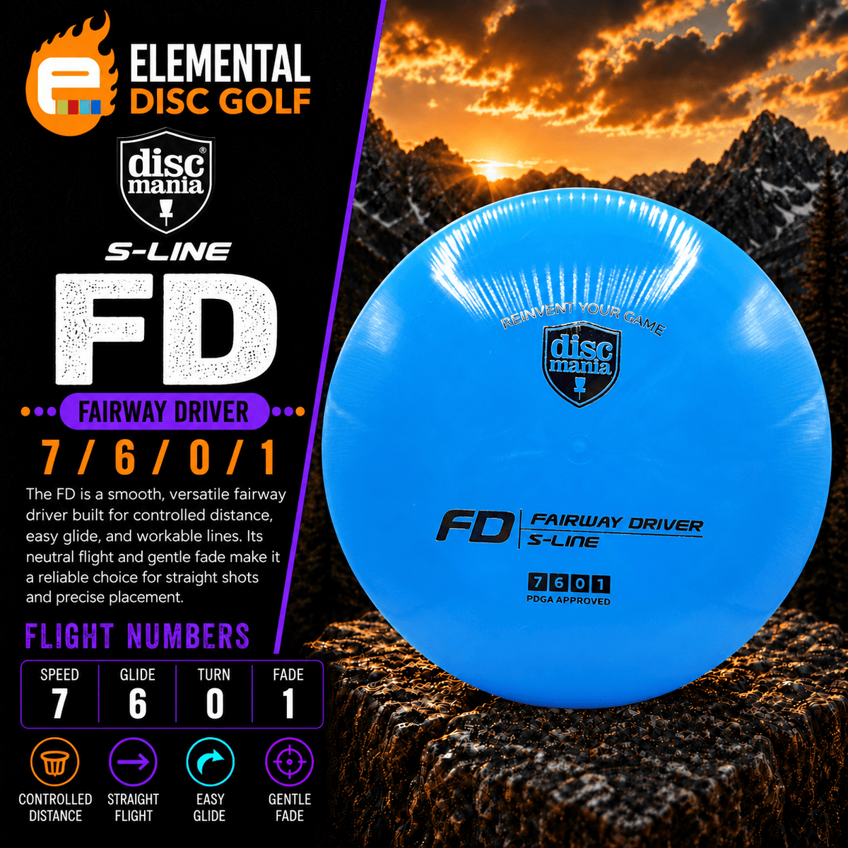 Discmania S-Line FD ( 7 / 6 / 0 / 1 ) - Elemental Disc Golf