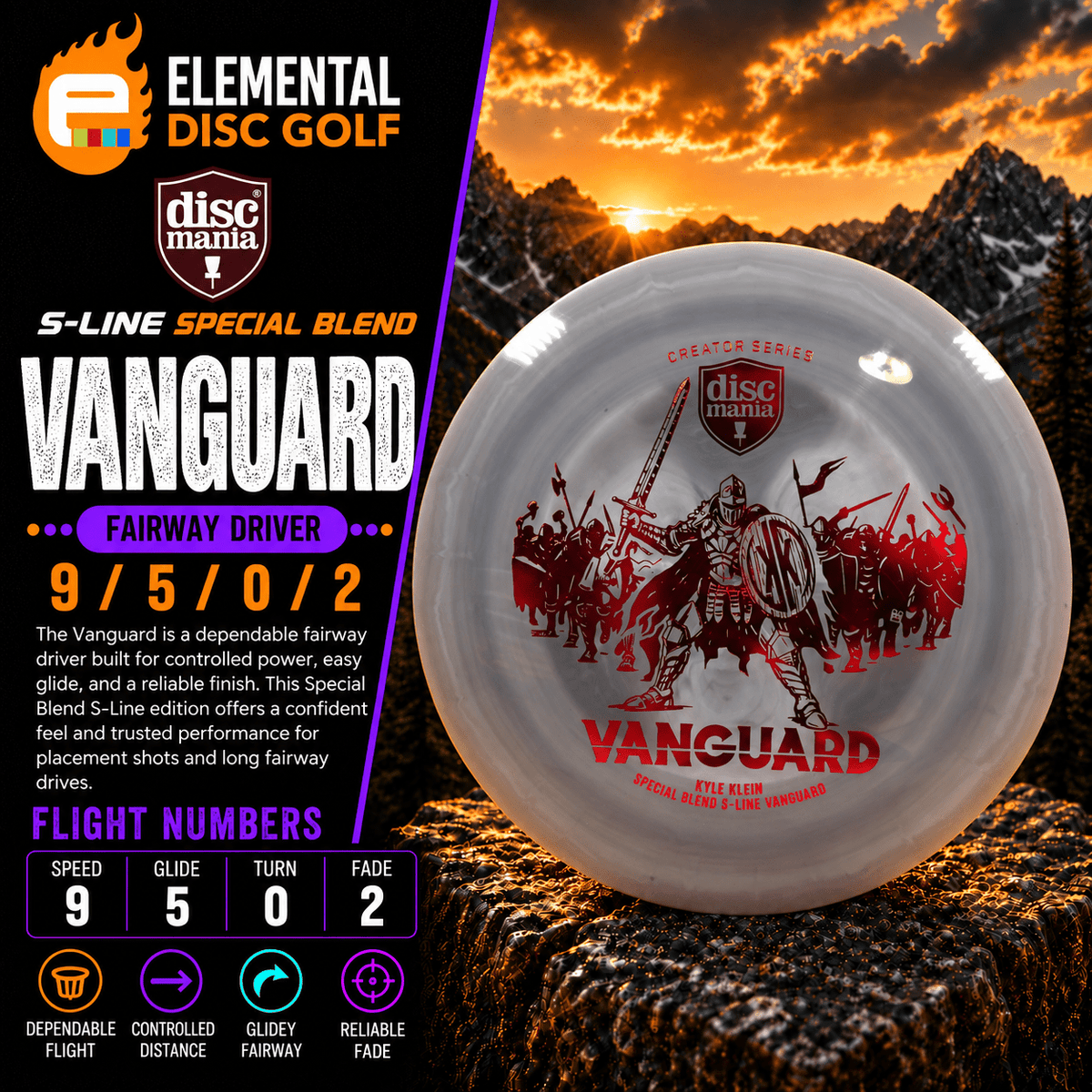 Discmania S-Line Special Blend Vanguard (9/5/0/2) -Kyle Klein - Elemental Disc Golf
