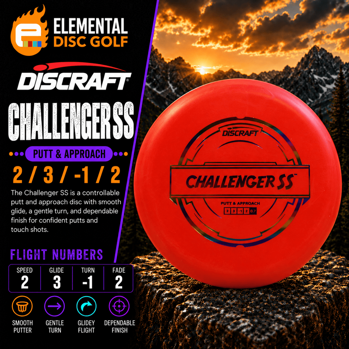 Discraft Challenger SS (2/3/-1/2) - Elemental Disc Golf