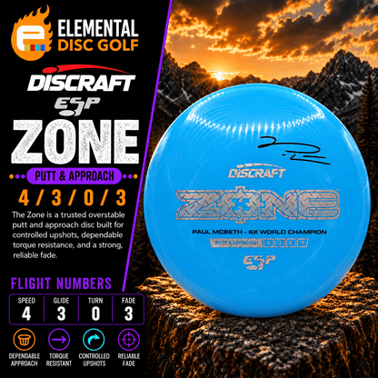 Discraft ESP Zone (4/3/0/3) - Elemental Disc Golf