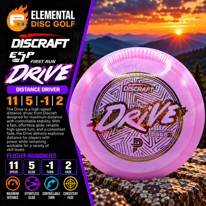 Discraft First Run ESP Drive (11/5/-1/2) - Elemental Disc Golf