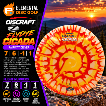Discraft Flydye Z Cicada (7/6/-1/1) - Elemental Disc Golf
