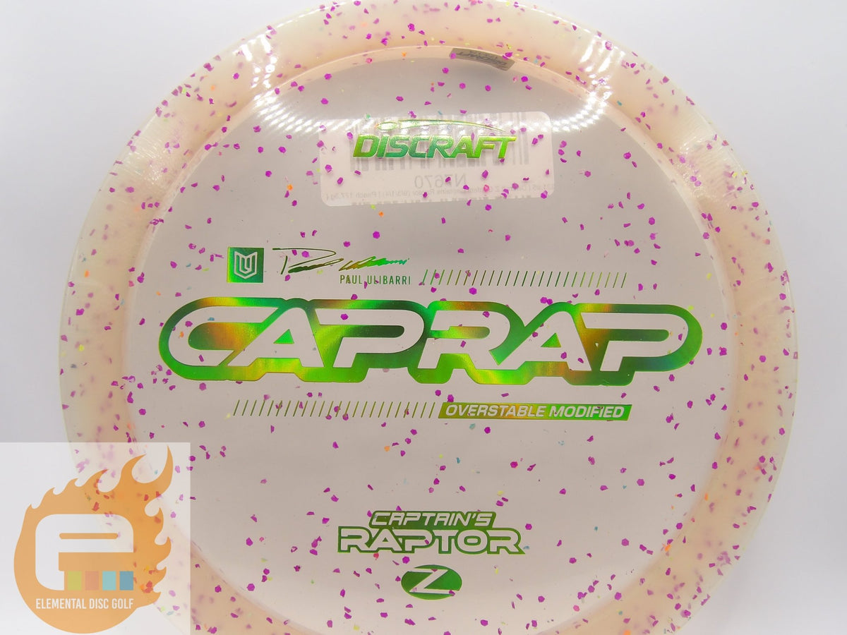 Discraft Z Confetti Captains Raptor (9/3/1/4) - Elemental Disc Golf