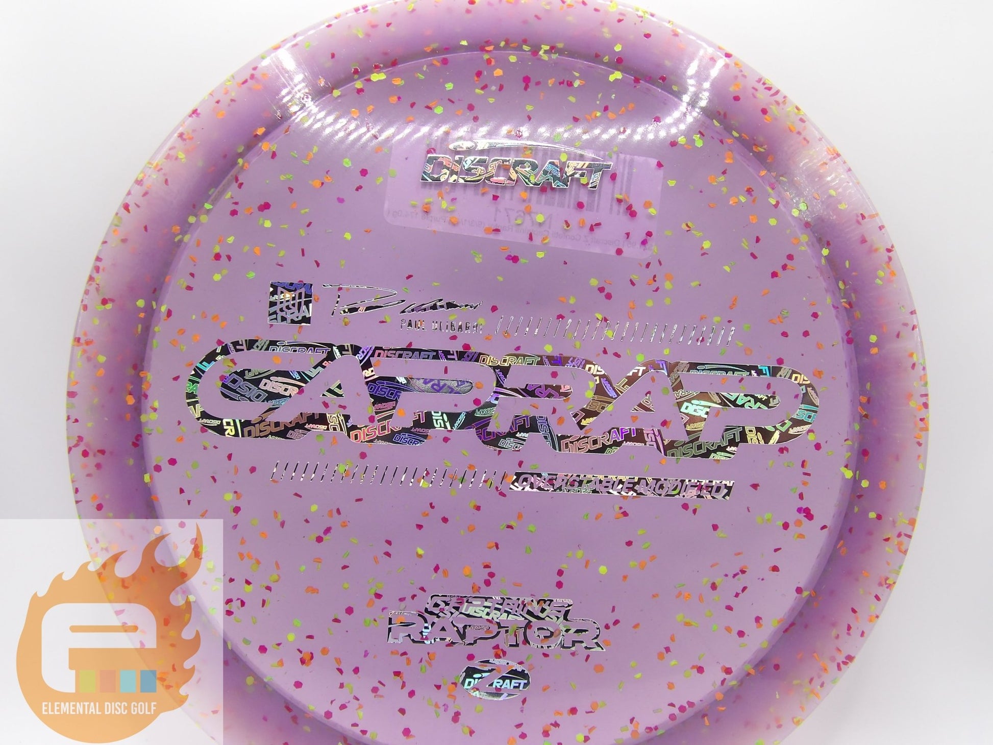 Discraft Z Confetti Captains Raptor (9/3/1/4) - Elemental Disc Golf