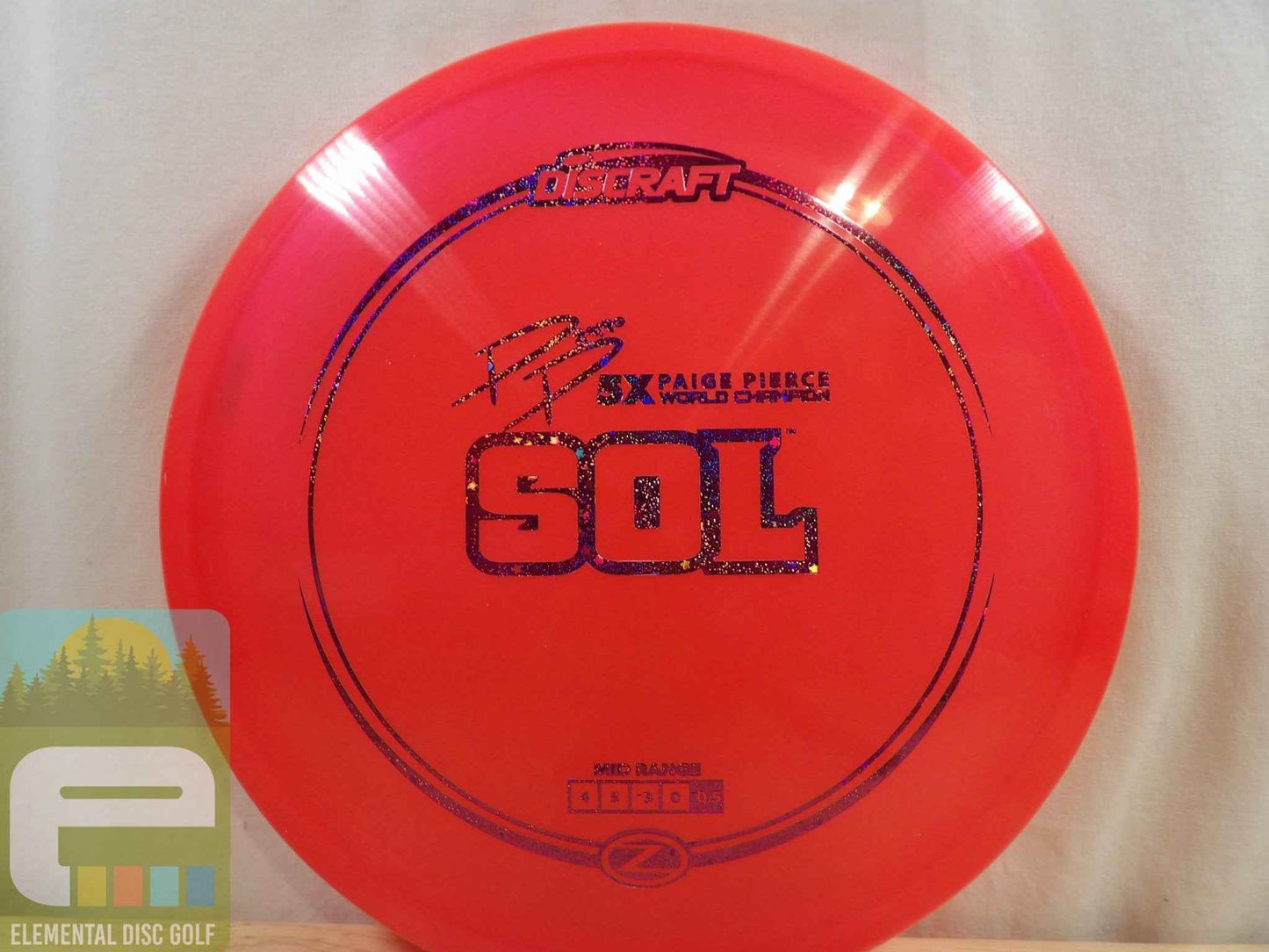 Discraft Z Sol ( 4 / 5 / -3 / 0 ) - Elemental Disc Golf